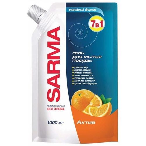 cumpără Detergent veselă Sarma 065465 Gel 1000 ml Activ ДойПак în Chișinău 