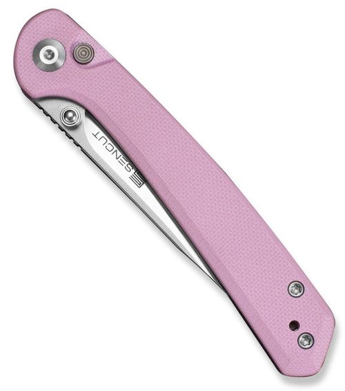 купить Нож походный Sencut S25007-3 Skelfin, G10 roz pudrat, Button Lock в Кишинёве 