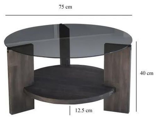 купить Журнальный столик Trendy Mondo, Gri inchis 75x40x75cm в Кишинёве 