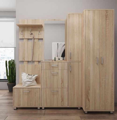 cumpără Mobilă pentru antreu Fabrik Home Модуль 3 (600x2000x425) Дуб сонома în Chișinău 