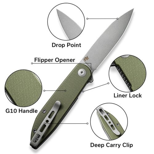 купить Нож походный Sencut S22019-4 Bocll II, G10, Liner Lock в Кишинёве 
