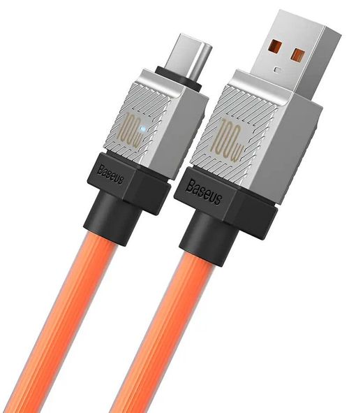 купить Кабель для моб. устройства Baseus CAKW000707 CoolPlay Series USB-A to Type-C 2.4A 12W 2m, Orange в Кишинёве 