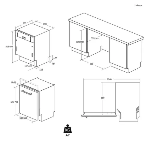 cumpără Mașină de spălat vase încorporabilă Candy CI 3E53E0W în Chișinău 