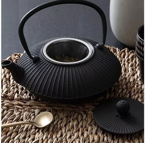 купить Чайник заварочный Promstore 55745 Ceainic din fonta 0.8l Garden, negru в Кишинёве 