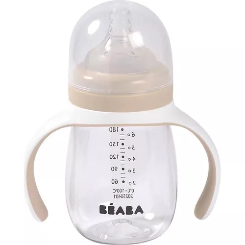 cumpără Cană cu pai Beaba B913631 Biberon de invatare 2in1 din Tritan 210ml Clay în Chișinău 