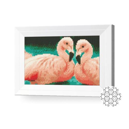 купить Картина по номерам Art Gallery JS27685 Mozaic cu diamante 20x30cm Flamingo gingasi в Кишинёве 