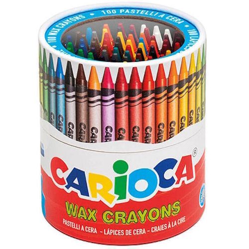 cumpără Set de creație Carioca 56854 Set creioane de ceara Wax 100buc in tuba în Chișinău 