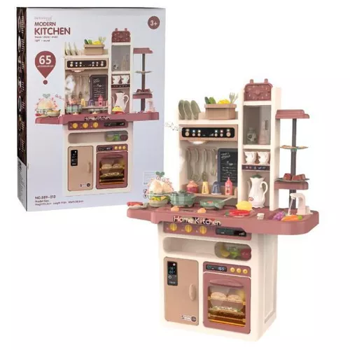 купить Игровой комплекс для детей Essa 889-212 Set Bucătărie Modern Kitchen (lumină/sunet), 65 elem. в Кишинёве 