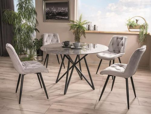 купить Стул Signal Cherry II velvet jas szary bl.03/ met. czar в Кишинёве 