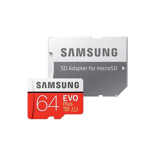 купить 64GB Samsung EVO Plus MB-MC64HA/RU microSDXC (Class 10 UHS-I) with Adapter, Read:up to 100MB/s, Write:up to 20MB/s (card de memorie/карта памяти) в Кишинёве 