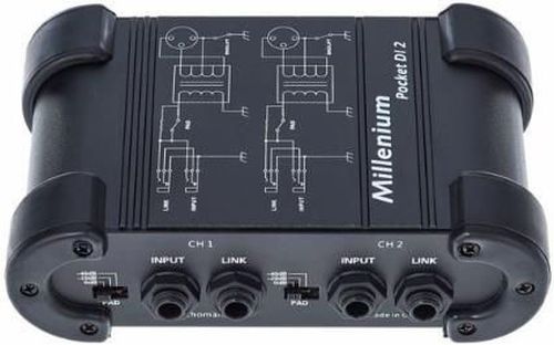 купить DJ контроллер Millenium Pocket DI 2 Passive 2-Channel Dual / Mono DI Box в Кишинёве 