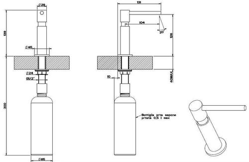 купить Аксессуар для кухонных моек Gessi 29651-149 Dispenser Fino: Brushed Nickel в Кишинёве 