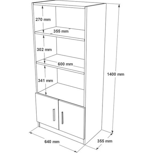 купить Офисный стеллаж Trendy VO4-W 64x140x35cm, raft de carti в Кишинёве 