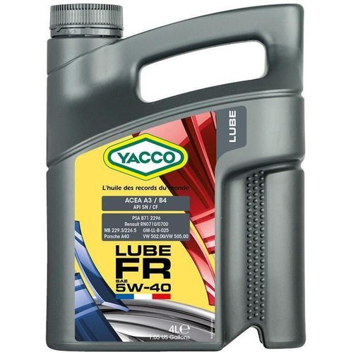 купить Масло Yacco LUBE FR 5W40 4L в Кишинёве 