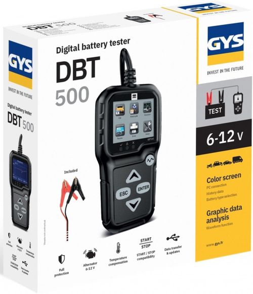 купить Измерительный прибор GYS 079823 Тестер аккумулятора DBT500 START/STOP в Кишинёве 