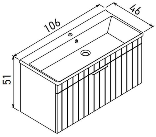 cumpără Dulap pentru lavoar Orka Olbia 100 Kasmir mat în Chișinău 