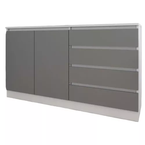 купить Комод Smartex (16111) Т2 160cm Alb+Grafit в Кишинёве 