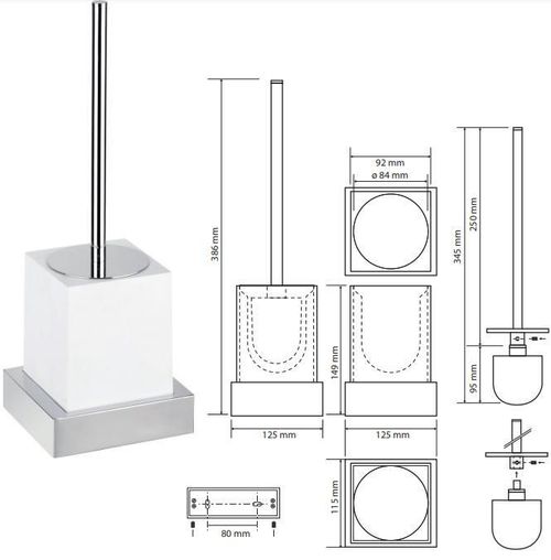 cumpără Perie WC Bemeta Gamma perete White 145513092 în Chișinău 