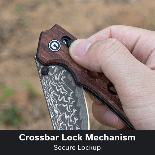 купить Нож походный Civivi C24020C-DS1 Noctis, mâner lemn Guibourtia, Crossbar Lock в Кишинёве 