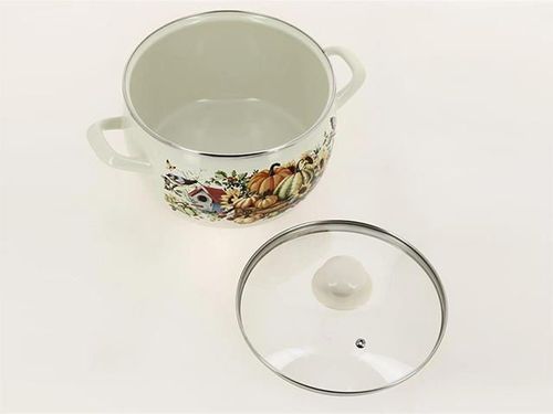 cumpără Set veselă Metalac 57035 Set cratite emailat Bostan 3buc + capace din sticla 3 buc în Chișinău 