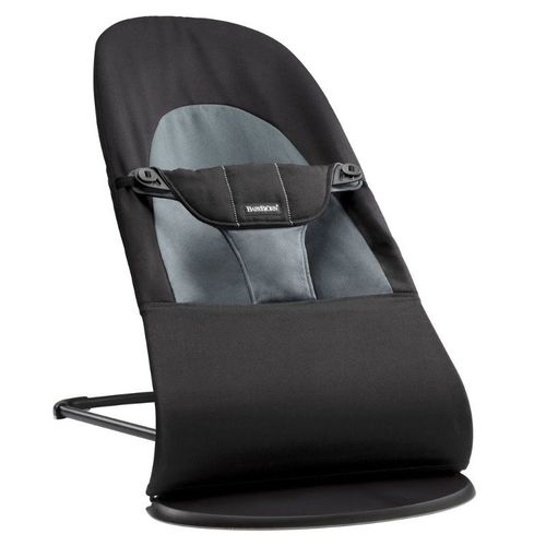 Шезлонг-качалка  BabyBjorn Balance Soft Black/ Grey с игрушкой 