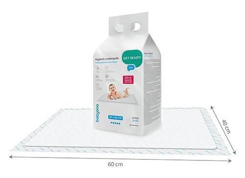 cumpără Accesoriu pentru înfășat BabyOno 0513/022 Cearceafuri igienice 60x40cm (22 buc) în Chișinău 