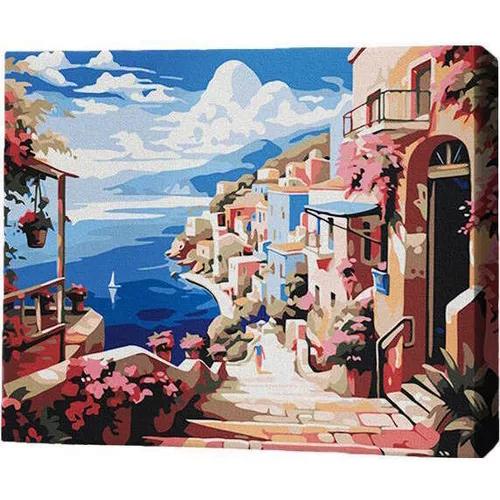 купить Картина по номерам BrushMe RMG0025FC 30x40 см (без коробки) Итальянское побережье в Кишинёве 