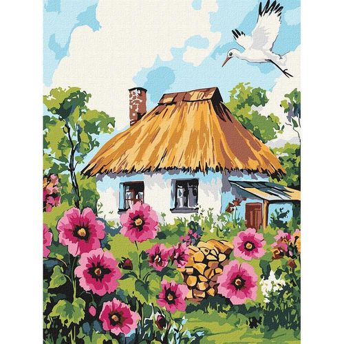 купить Картина по номерам Ideyka (KHO6407) Mallows near the house, 30х40 в Кишинёве 