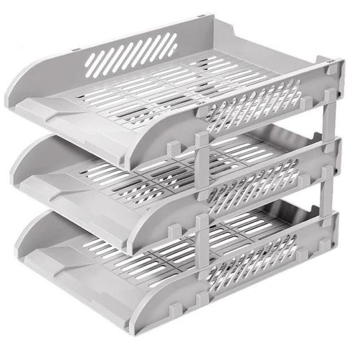 cumpără Suport pentru documente Deli DLE9213-GR Set 3 tavite suprapozabile, gri în Chișinău 