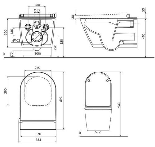 купить Унитаз Nomi Smart Е410-W Tornado, микролифт UF в Кишинёве 