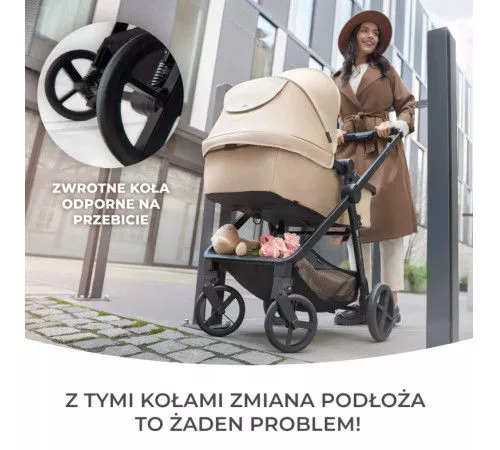 Коляска 4 в 1 KinderKraft Newly + Mink Pro с базой черный 