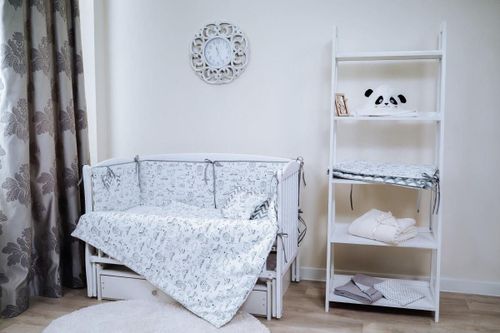 купить Детское постельное белье PernaMea Set lenjerie 5 piese Junior Happy Baby Albastru (PM.101649/1) в Кишинёве 
