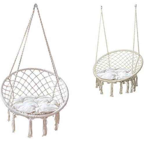 купить Садовая мебель ProGarden 31162 Подвесное кресло с подушкой H108см, D80см, макс. 110кг, с бахромой в Кишинёве 