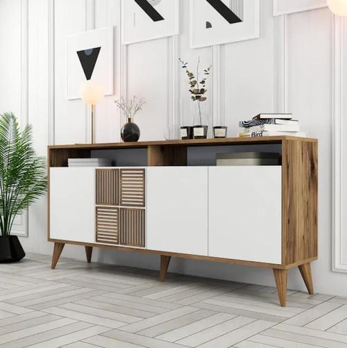 cumpără Casetieră Trendy Milano 160, Nuc, Alb 160x78x35cm în Chișinău 