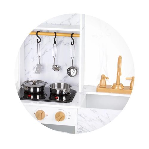 купить Игрушечная кухня и посуда Chipolino DIWH02403568 Wood (Sound&Light, Cooking Plate, Ice Maker) в Кишинёве 