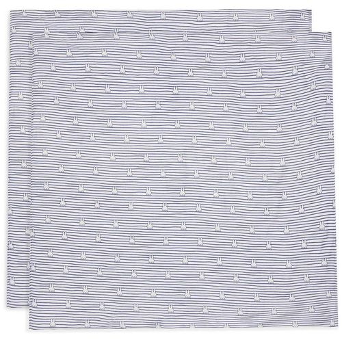 купить Аксессуар для пеленания Jollein 535-852-68008 Pelinci de muselina Miffy Miffy Stripe Navy, 115x115cm, 2buc в Кишинёве 