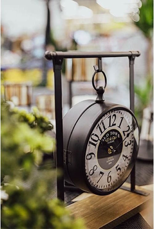 купить Часы Promstore 24699 de masa Pendant, 31x27x10cm, metal, negru в Кишинёве 