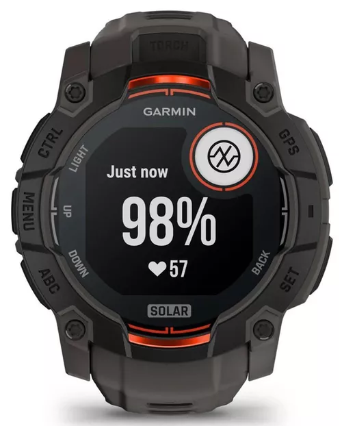 купить Смарт часы Garmin Instinct 3, 50 mm, Solar, Black with Charcoal Band (010-02935-00) в Кишинёве 