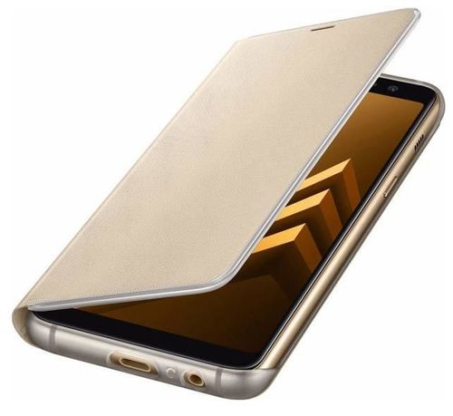 cumpără Husă pentru smartphone Samsung EF-FA530, Galaxy A8 2018, Neon Flip Cover, Gold în Chișinău 