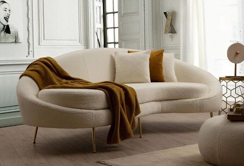 купить Диван Trendy Eses Crema Bouclett 255x85x120cm (3 locuri) в Кишинёве 