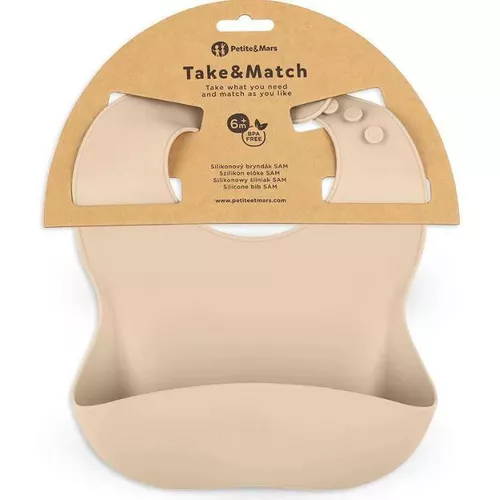 купить Слюнявчики Petite&Mars 706818 Baveta moale din silicon Take&Match Desert Sand в Кишинёве 