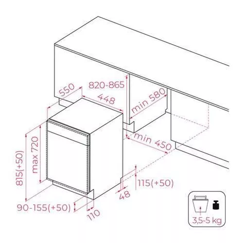 cumpără Mașină de spălat vase încorporabilă Teka DFI 44800 în Chișinău 