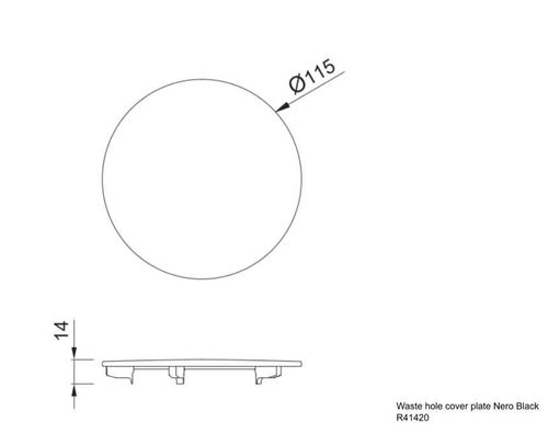 cumpără Accesoriu pentru chiuvete de bucătărie Reginox R41420 Coverplate Nero Black în Chișinău 