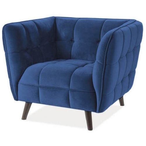 купить Кресло Signal Castello 1 Velvet (Navy Blue/Wenge) в Кишинёве 