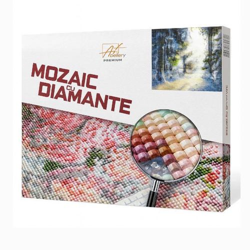 купить Картина по номерам Art Gallery GA80247 Mozaic cu diamante 40x50cm Lumina soarelui in padurea de iarna в Кишинёве 