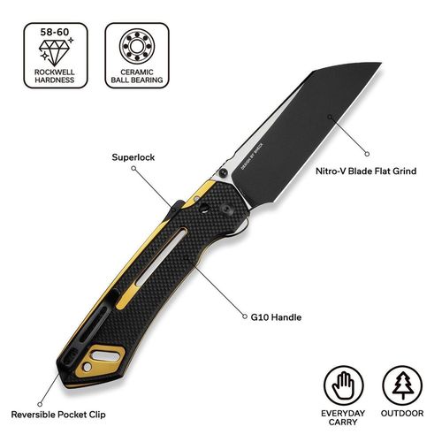 купить Нож походный Civivi FG C24052-1 Buster, lamă Nitro-V, G10, Superlock в Кишинёве 