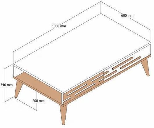 купить Журнальный столик Trendy Valensiya Nuc, Antracit (GTR000602) в Кишинёве 