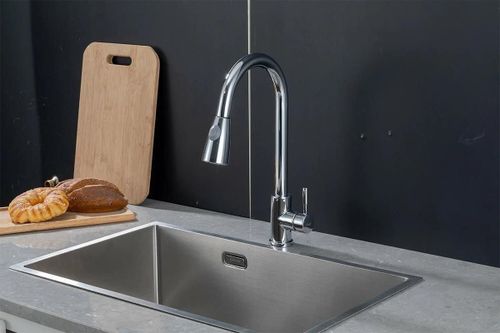 купить Смеситель кухонный Frap F 60991 (chiuveta plus extensibil) Alama CROM в Кишинёве 