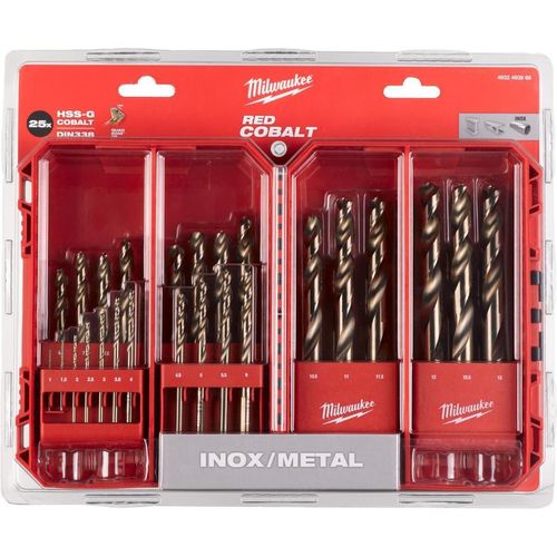cumpără Set de tubulare, bite, duze Milwaukee 4932493868 set de burghie HSS Cobalt, Ø1.0-13.0mm, 25buc în Chișinău 