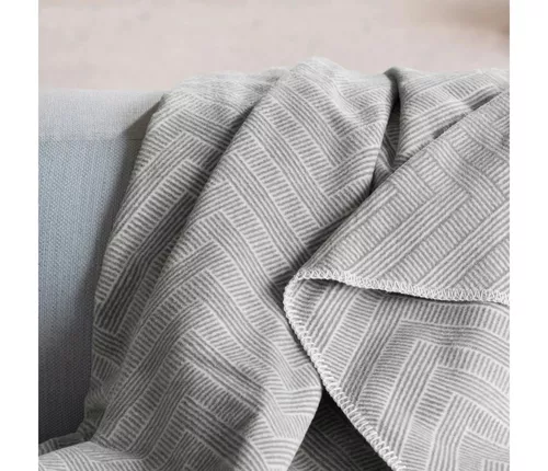 cumpără Cuvertură Ibena 1111/800 Jacquard Decke Nazca 150x200 Grey în Chișinău 